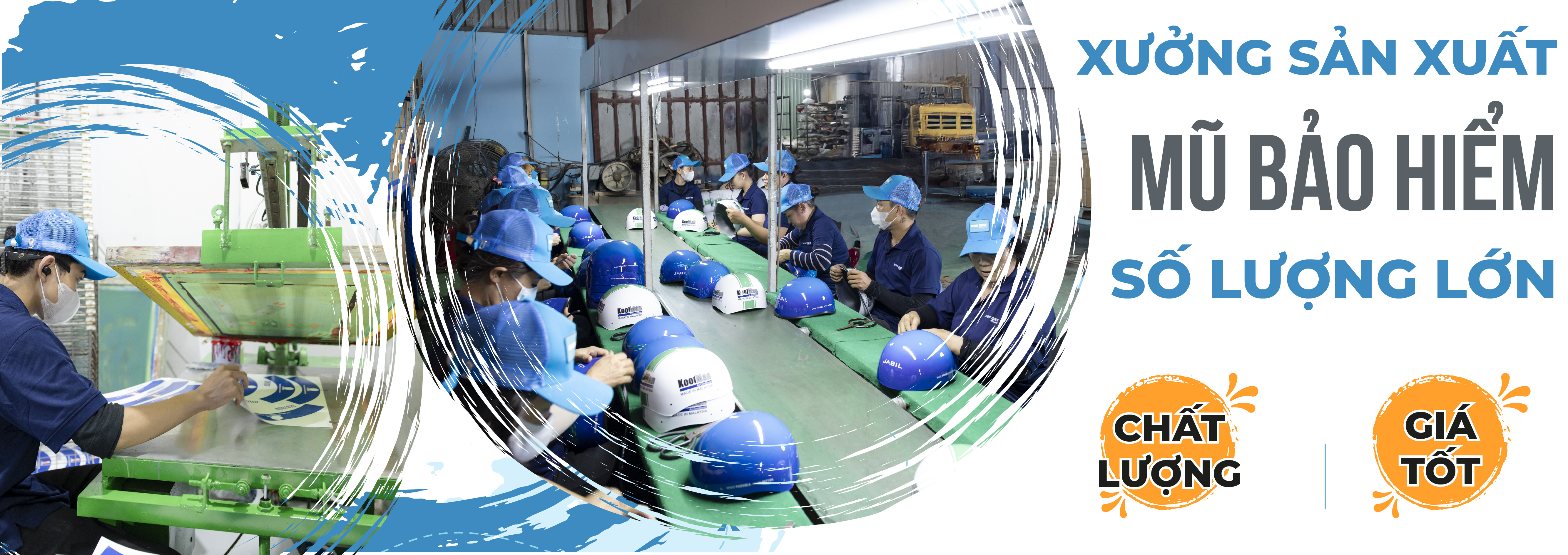 Các mẫu mũ bảo hiểm sản xuất tại xưởng