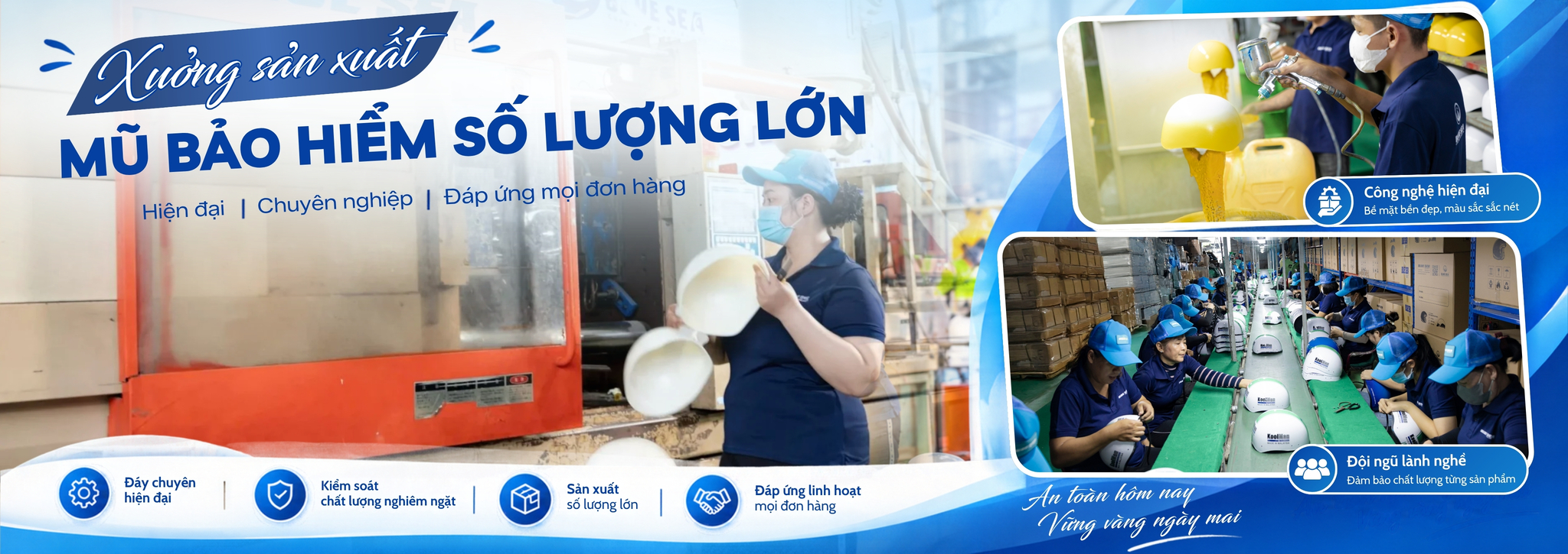 Mũ bảo hiểm in logo doanh nghiệp - giá trực tiếp tại xưởng